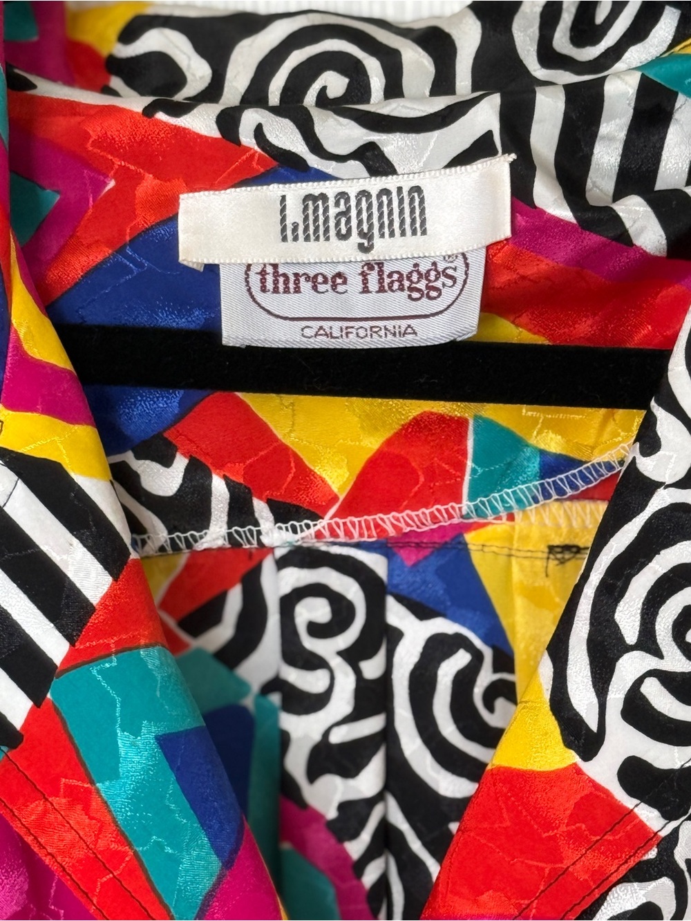 Magna Multicolor Abstract Print Button-Front Blouse - Picture 2 of 11